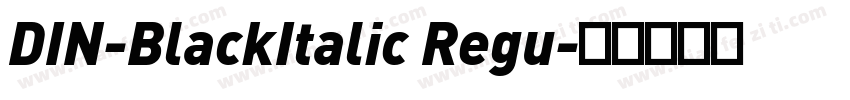 DIN-BlackItalic Regu字体转换